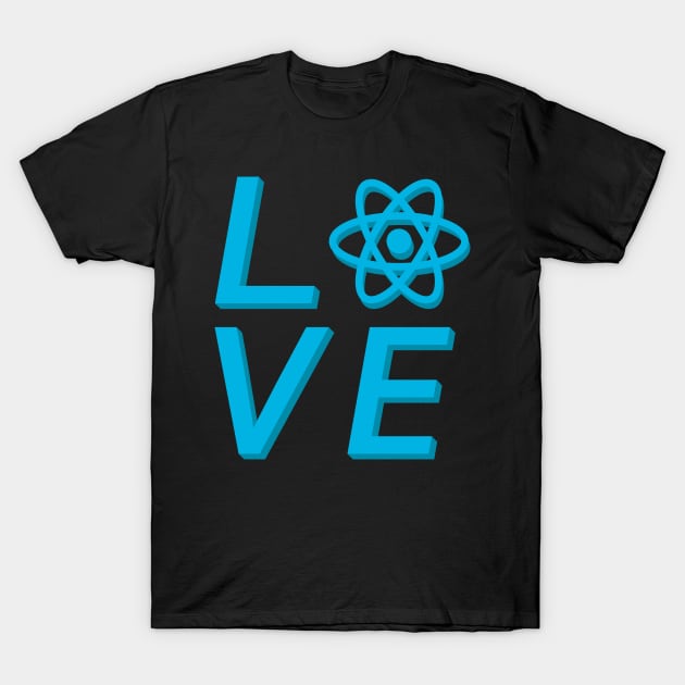 React JS love T-Shirt by mangobanana